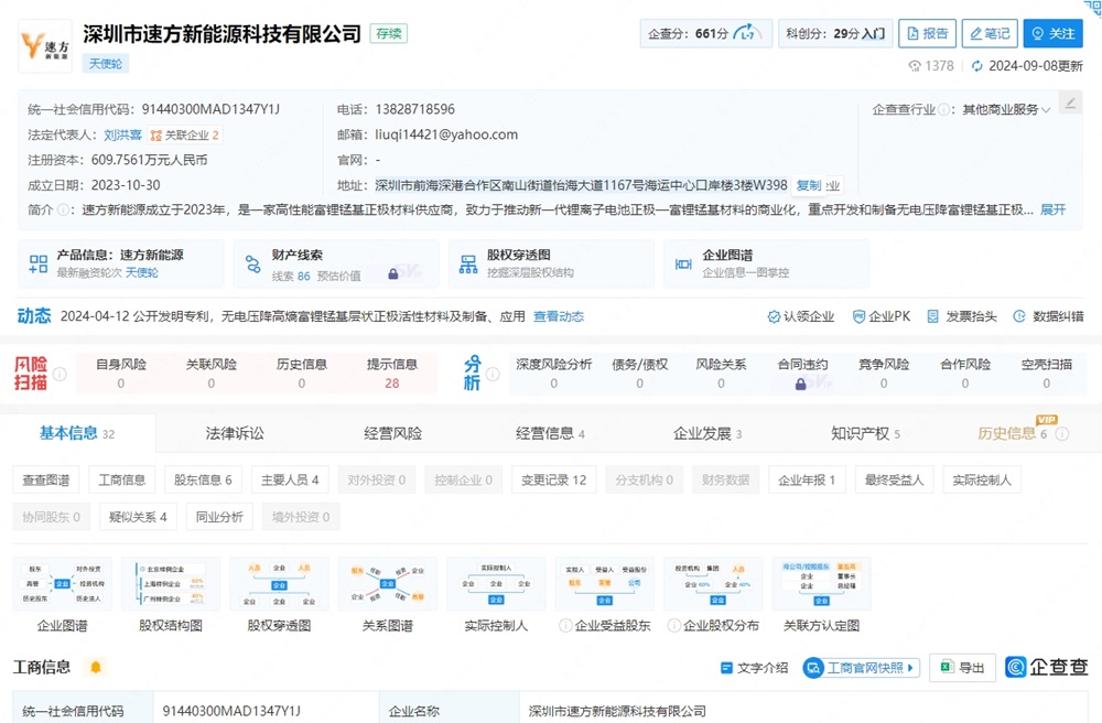 电池材料,正极材料,速方新能源